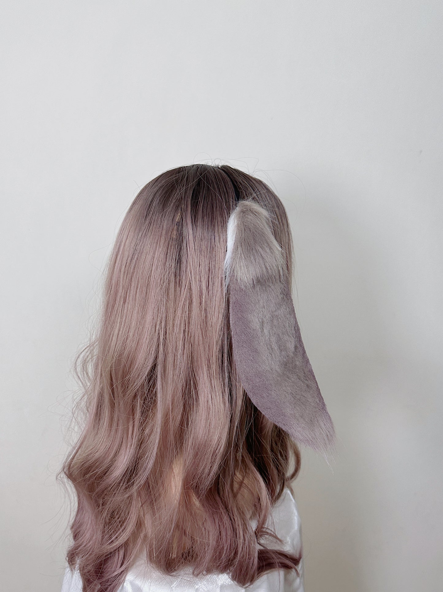 Dai Hao Yuan (Ashes Of The Kingdom) - Yuan Ji Lop Eared Rabbit Faux Fur Animal Ears Kemonomimi (DUSTY PINK)