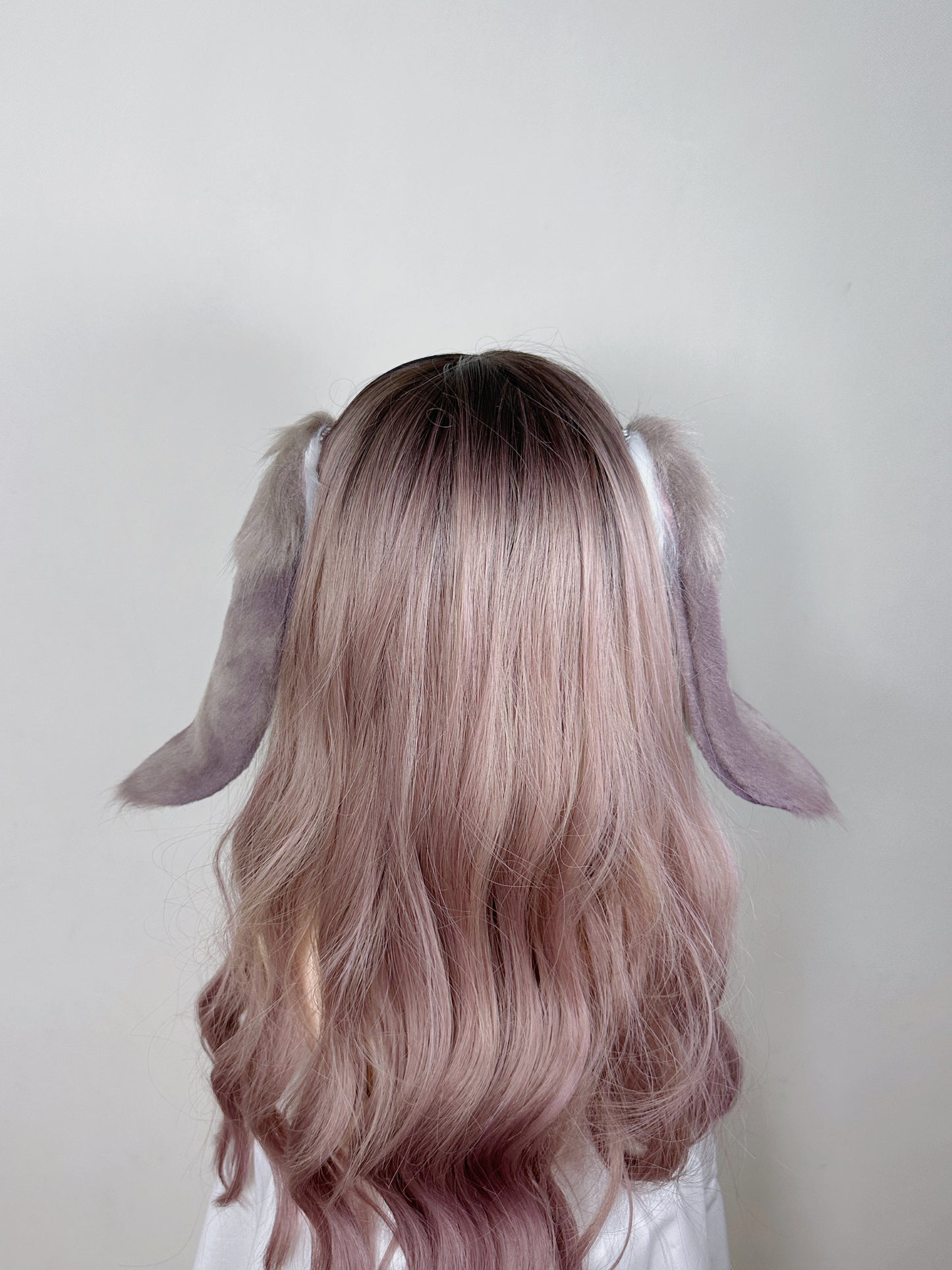 Dai Hao Yuan (Ashes Of The Kingdom) - Yuan Ji Lop Eared Rabbit Faux Fur Animal Ears Kemonomimi (DUSTY PINK)