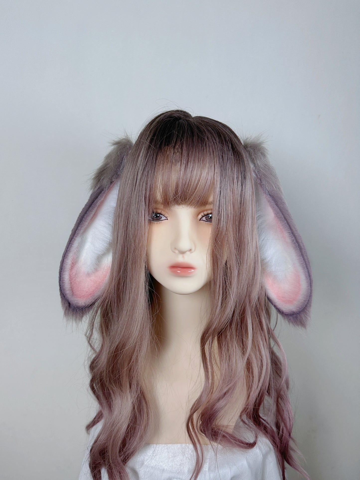 Dai Hao Yuan (Ashes Of The Kingdom) - Yuan Ji Lop Eared Rabbit Faux Fur Animal Ears Kemonomimi (DUSTY PINK)