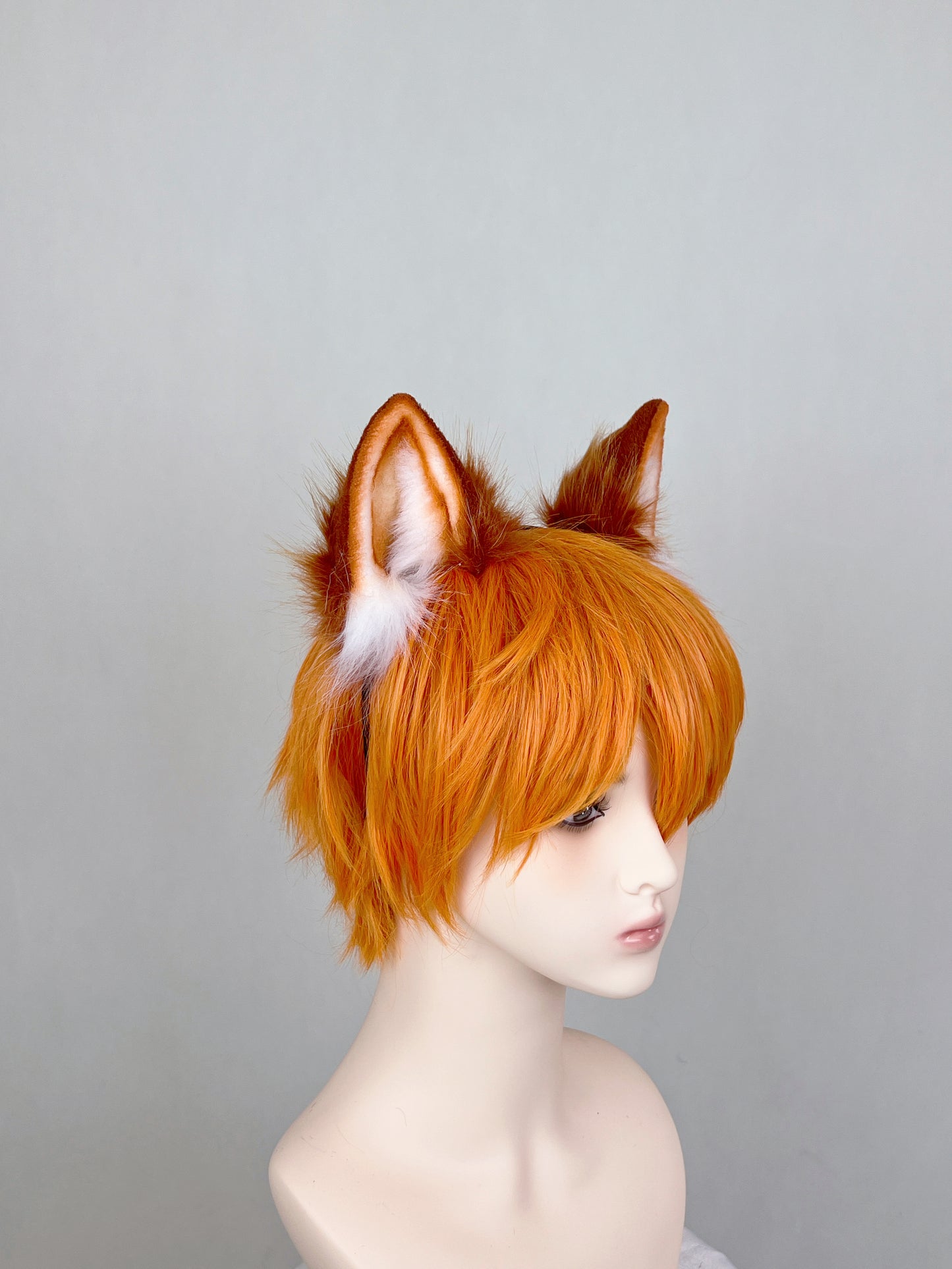 Haikyu - Shōyō Hinata Cat Boy Ears Faux Fur Animal Ears Kemonomimi Red Cat