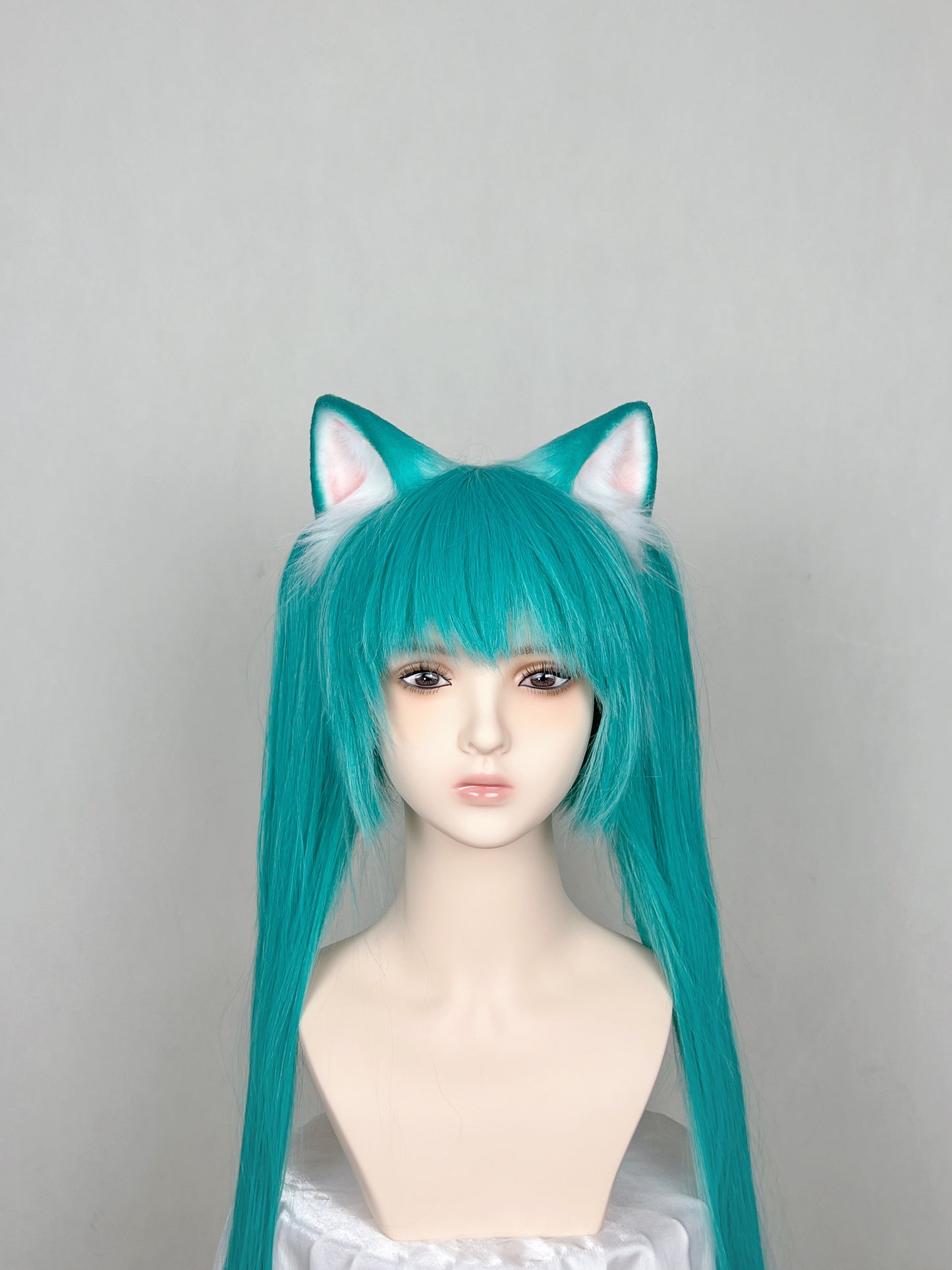 VOCALOID - Hatsune Miku Cat Girl Faux Fur Animal Ears Kemonomimi (Light Green Version)