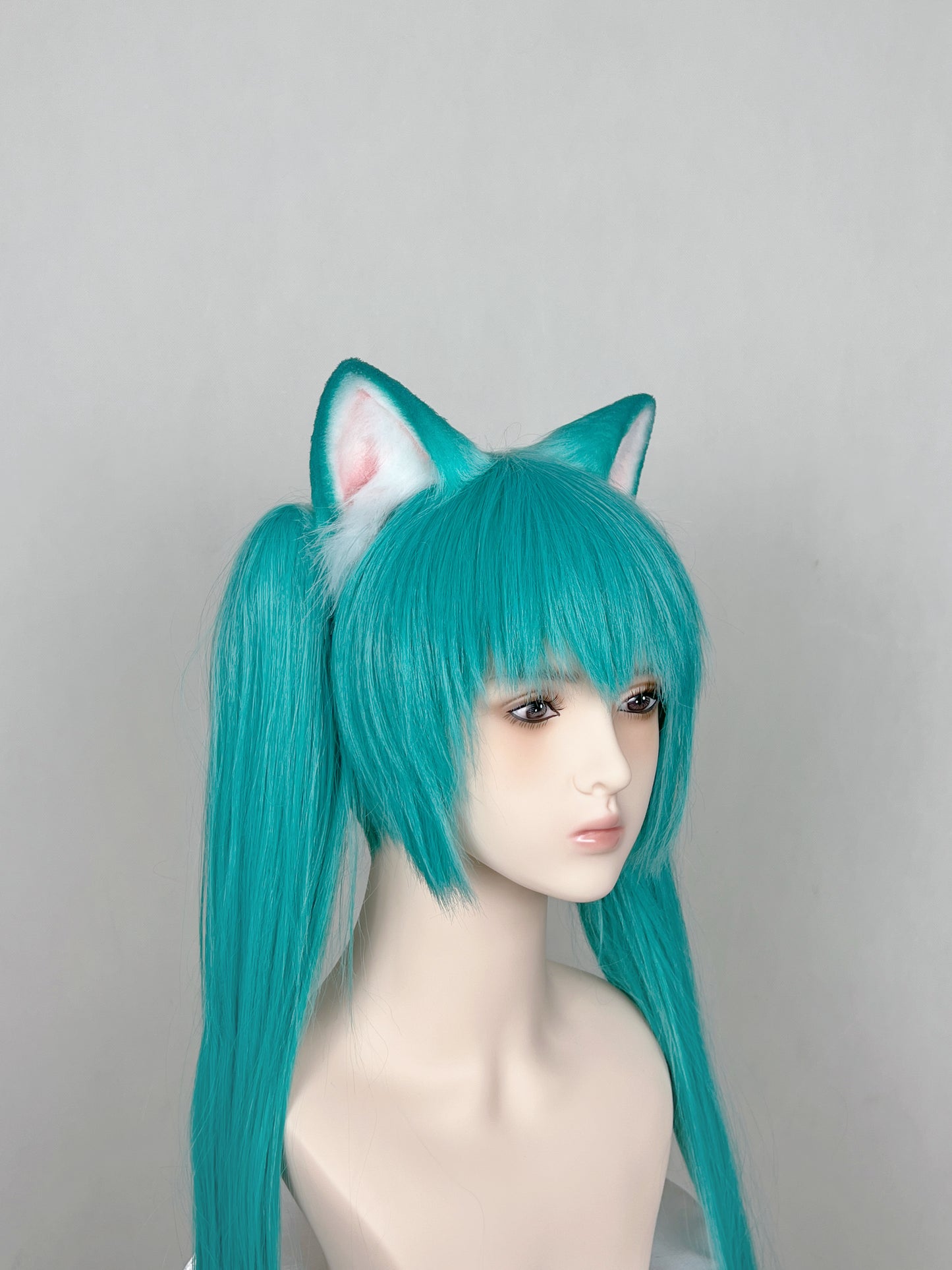 VOCALOID - Hatsune Miku Cat Girl Faux Fur Animal Ears Kemonomimi (Light Green Version)