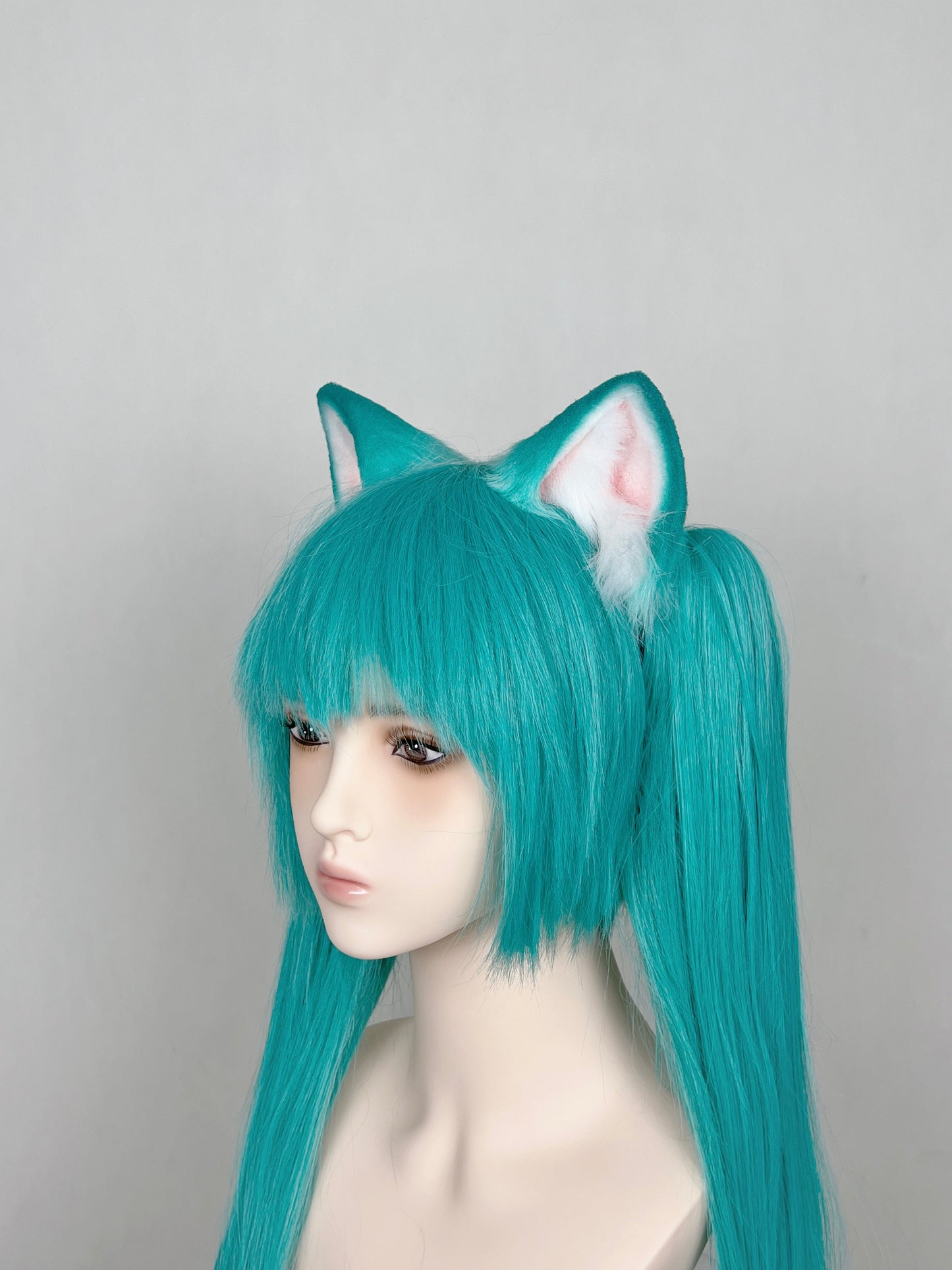 VOCALOID - Hatsune Miku Cat Girl Faux Fur Animal Ears Kemonomimi (Light Green Version)