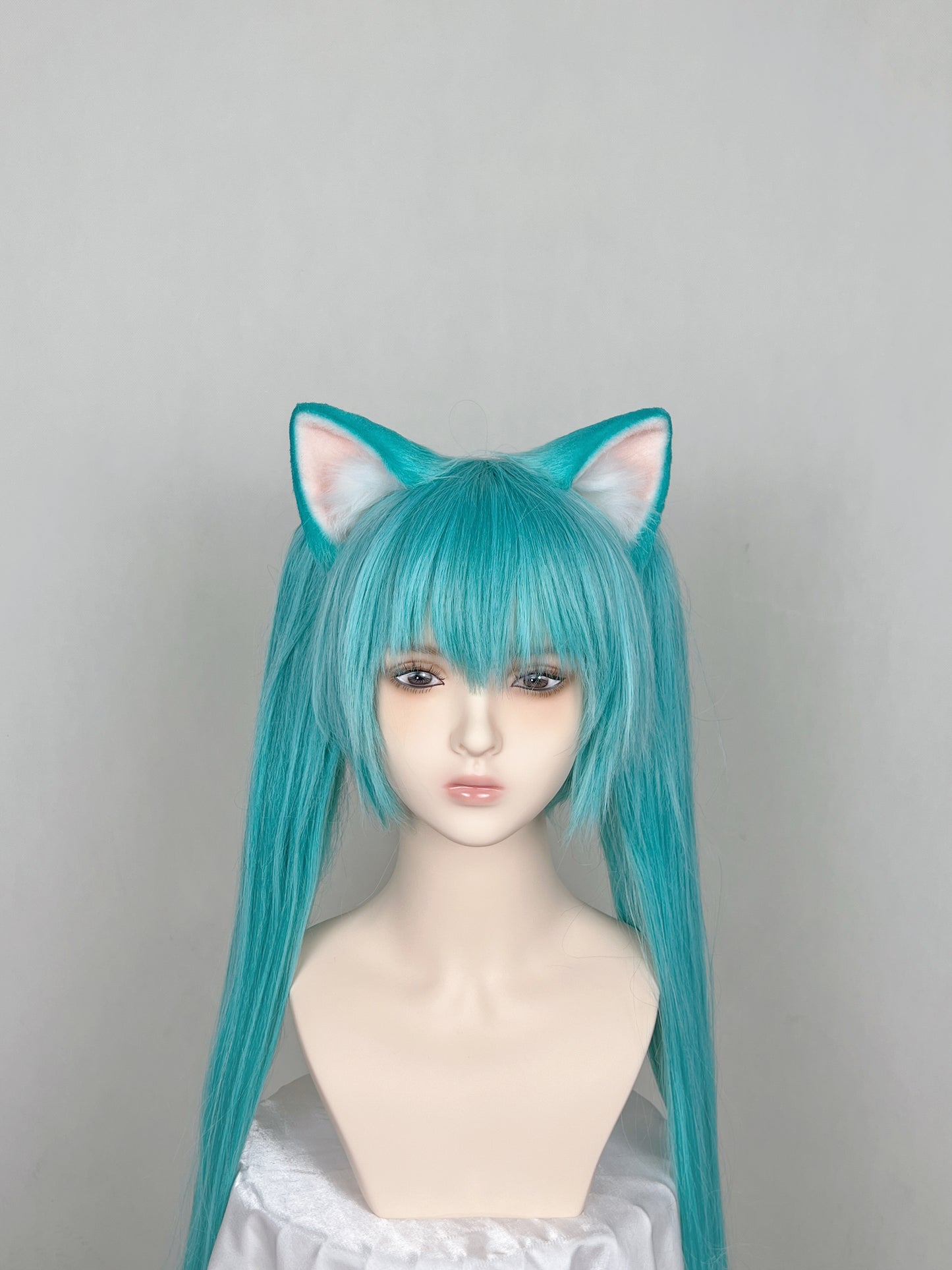 VOCALOID - Hatsune Miku Cat Girl Faux Fur Animal Ears Kemonomimi (Water Green Version)