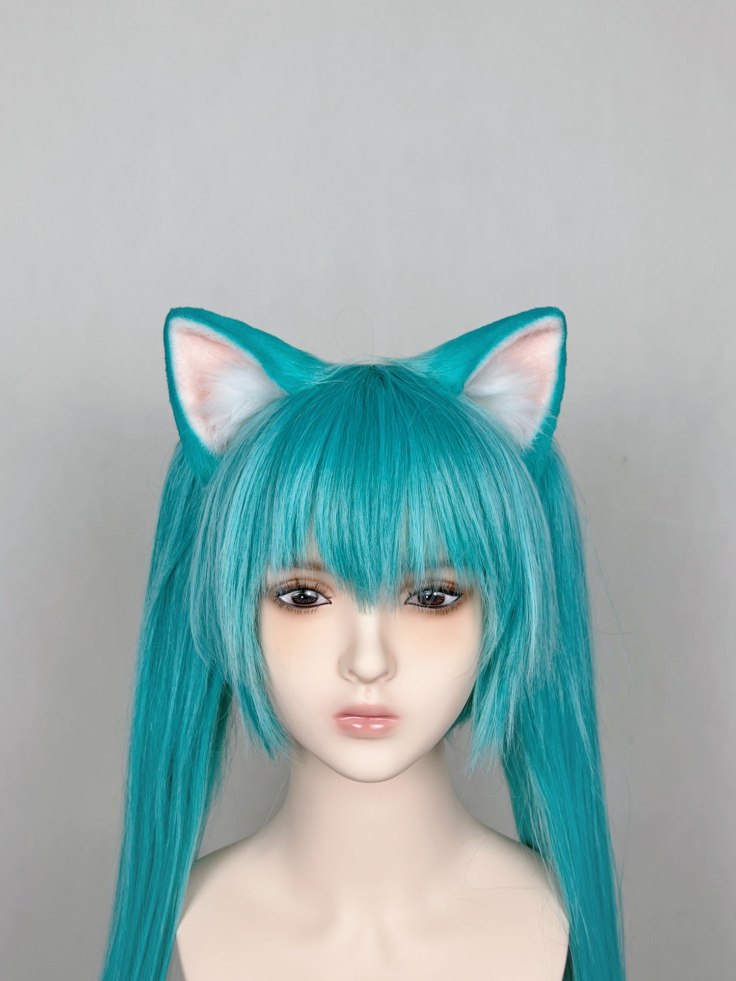 VOCALOID - Hatsune Miku Cat Girl Faux Fur Animal Ears Kemonomimi (Water Green Version)