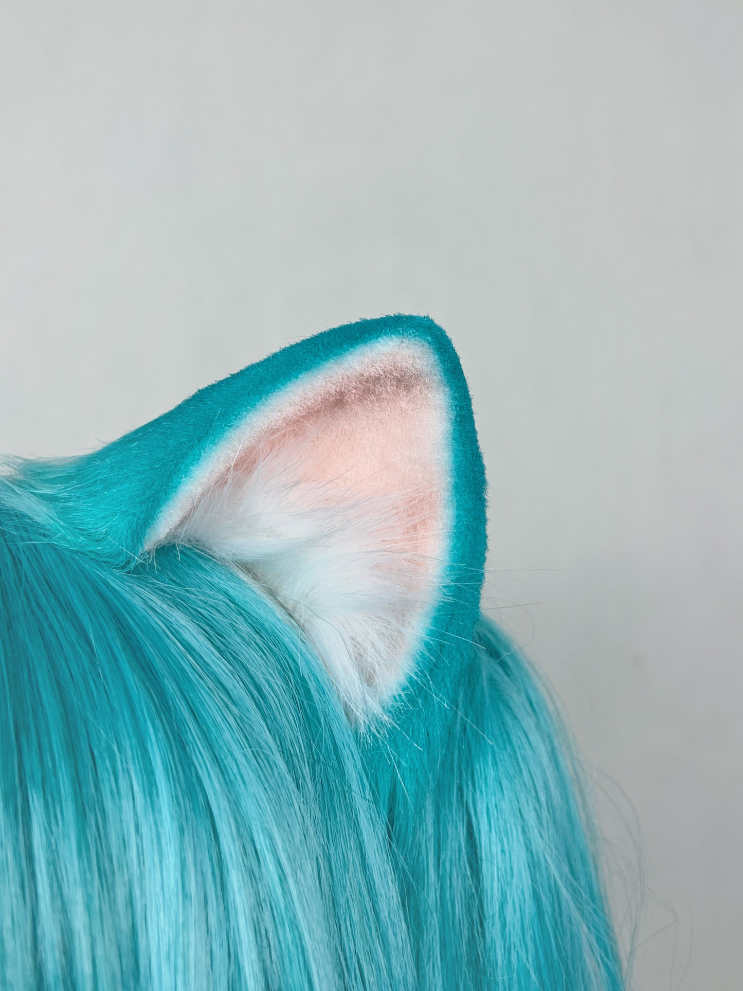 VOCALOID - Hatsune Miku Cat Girl Faux Fur Animal Ears Kemonomimi (Water Green Version)