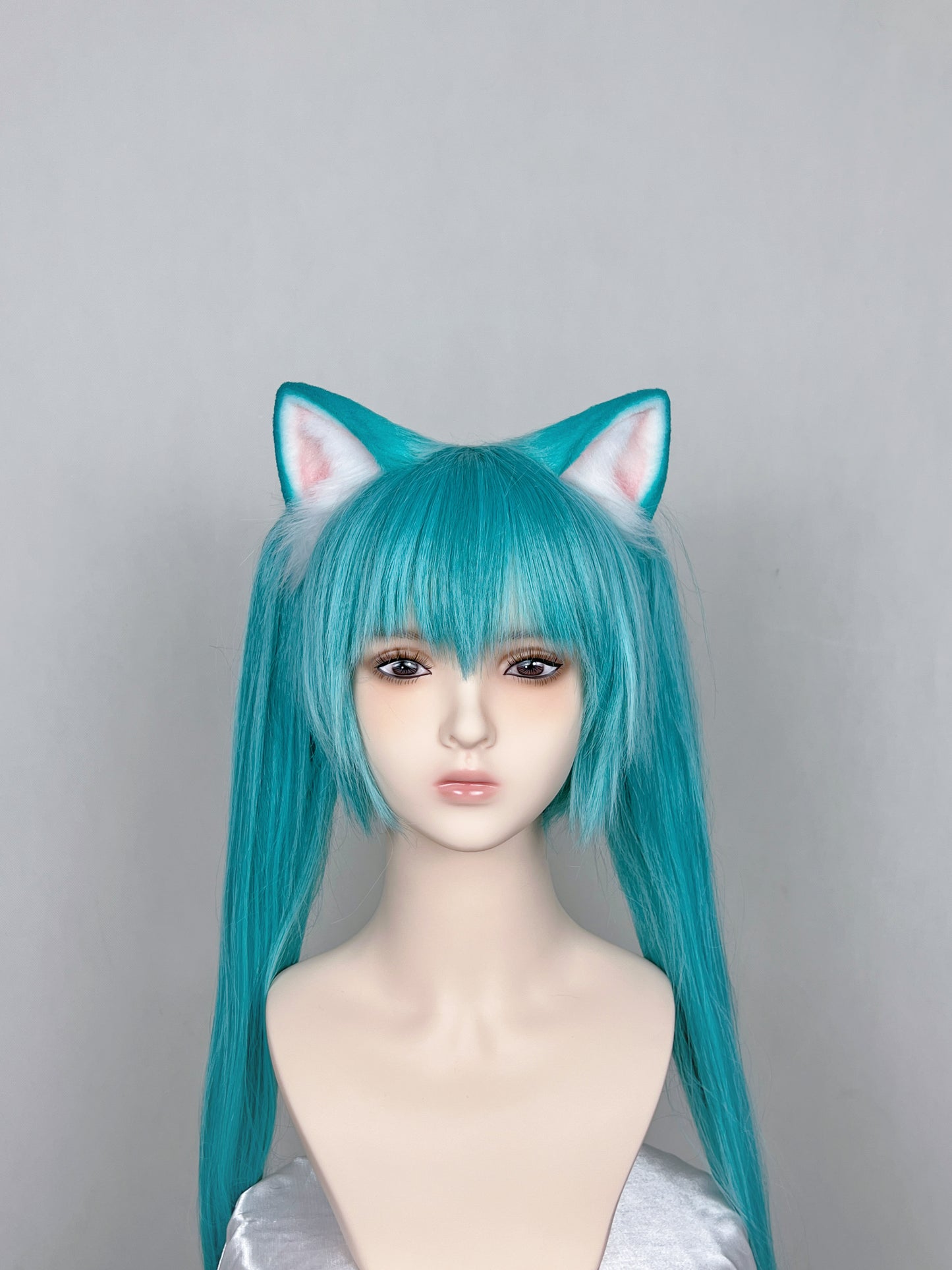 VOCALOID - Hatsune Miku Cat Girl Faux Fur Animal Ears Kemonomimi (Water Green Version)