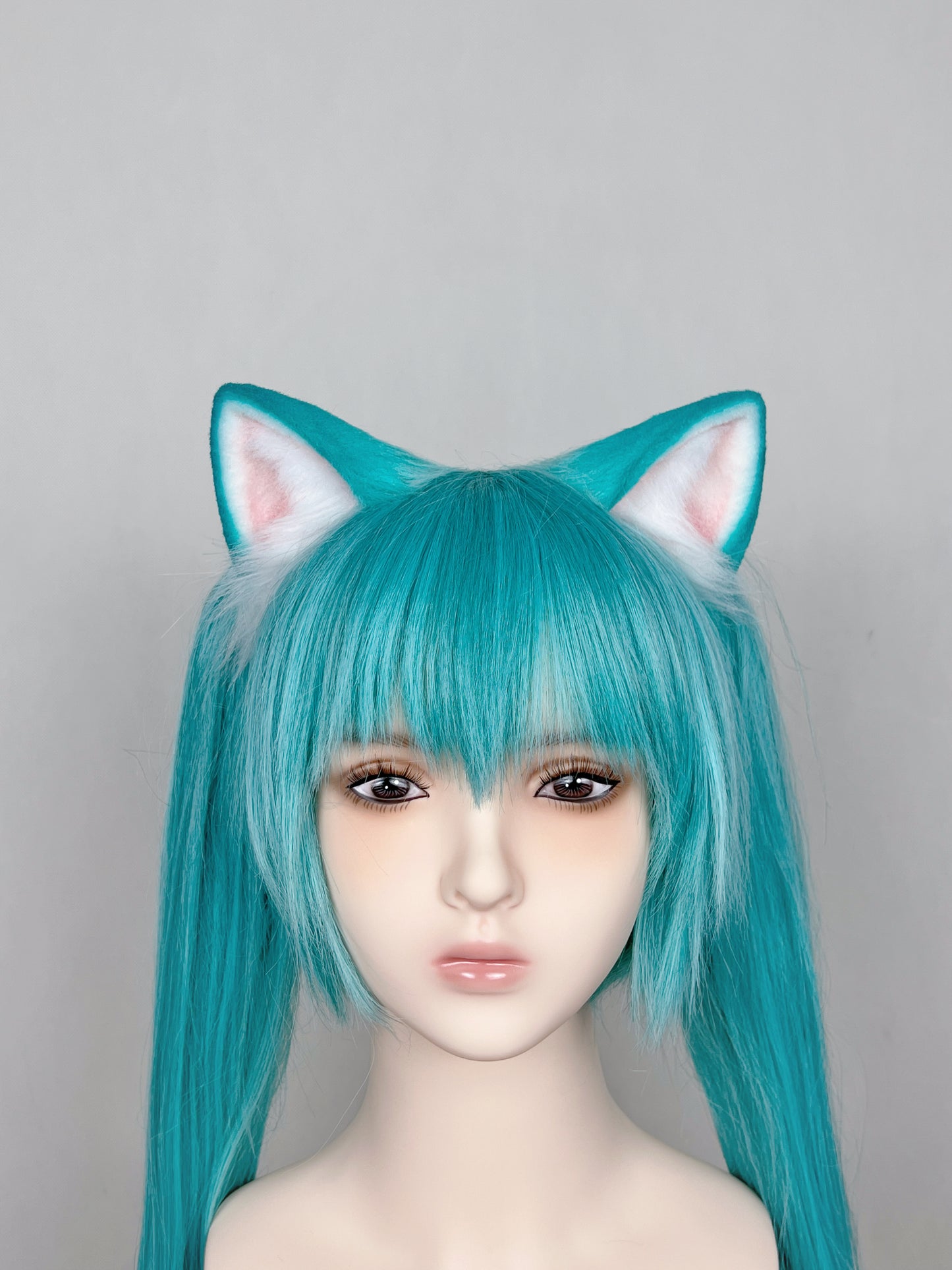 VOCALOID - Hatsune Miku Cat Girl Faux Fur Animal Ears Kemonomimi (Water Green Version)