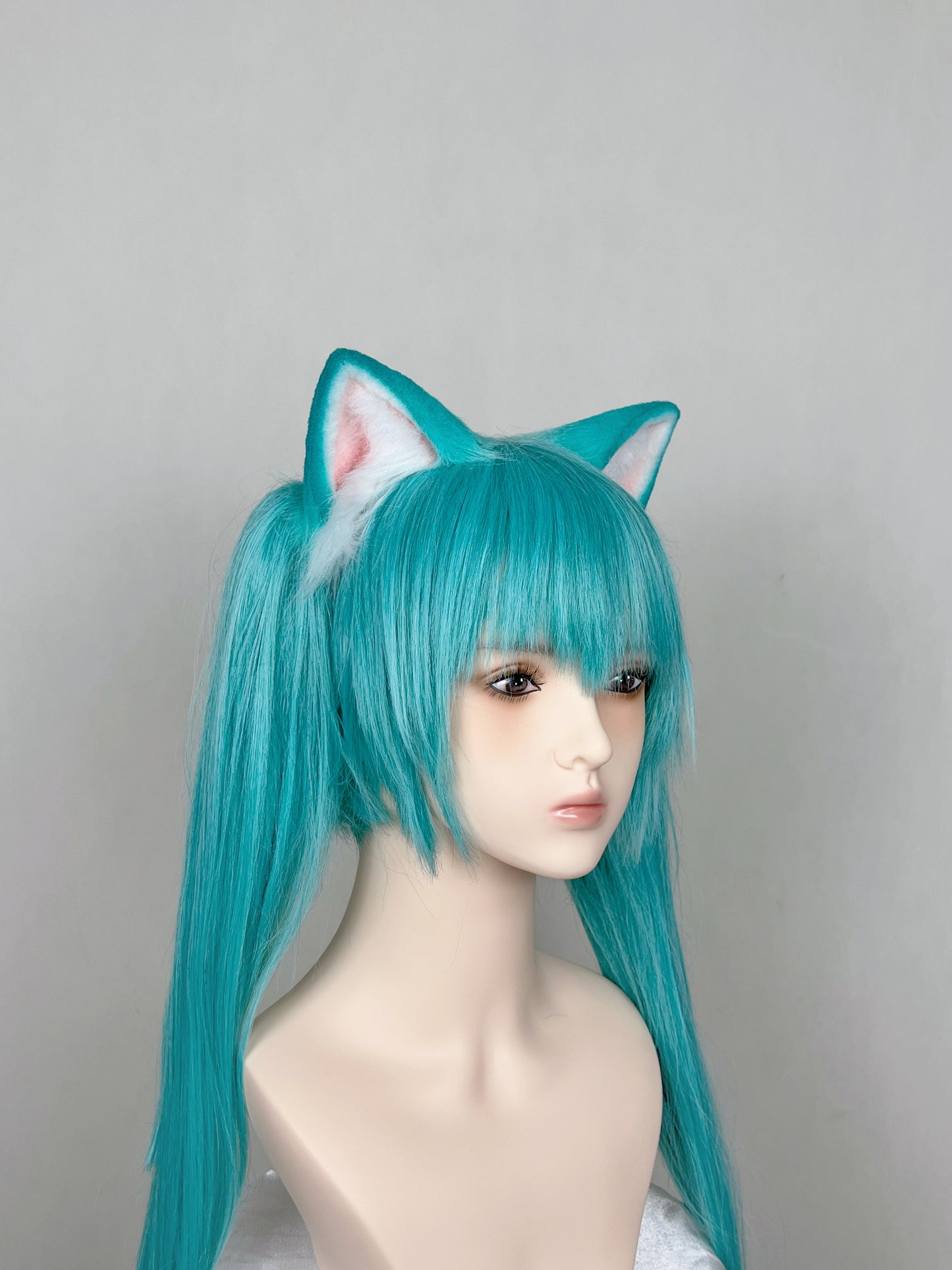VOCALOID - Hatsune Miku Cat Girl Faux Fur Animal Ears Kemonomimi (Water Green Version)
