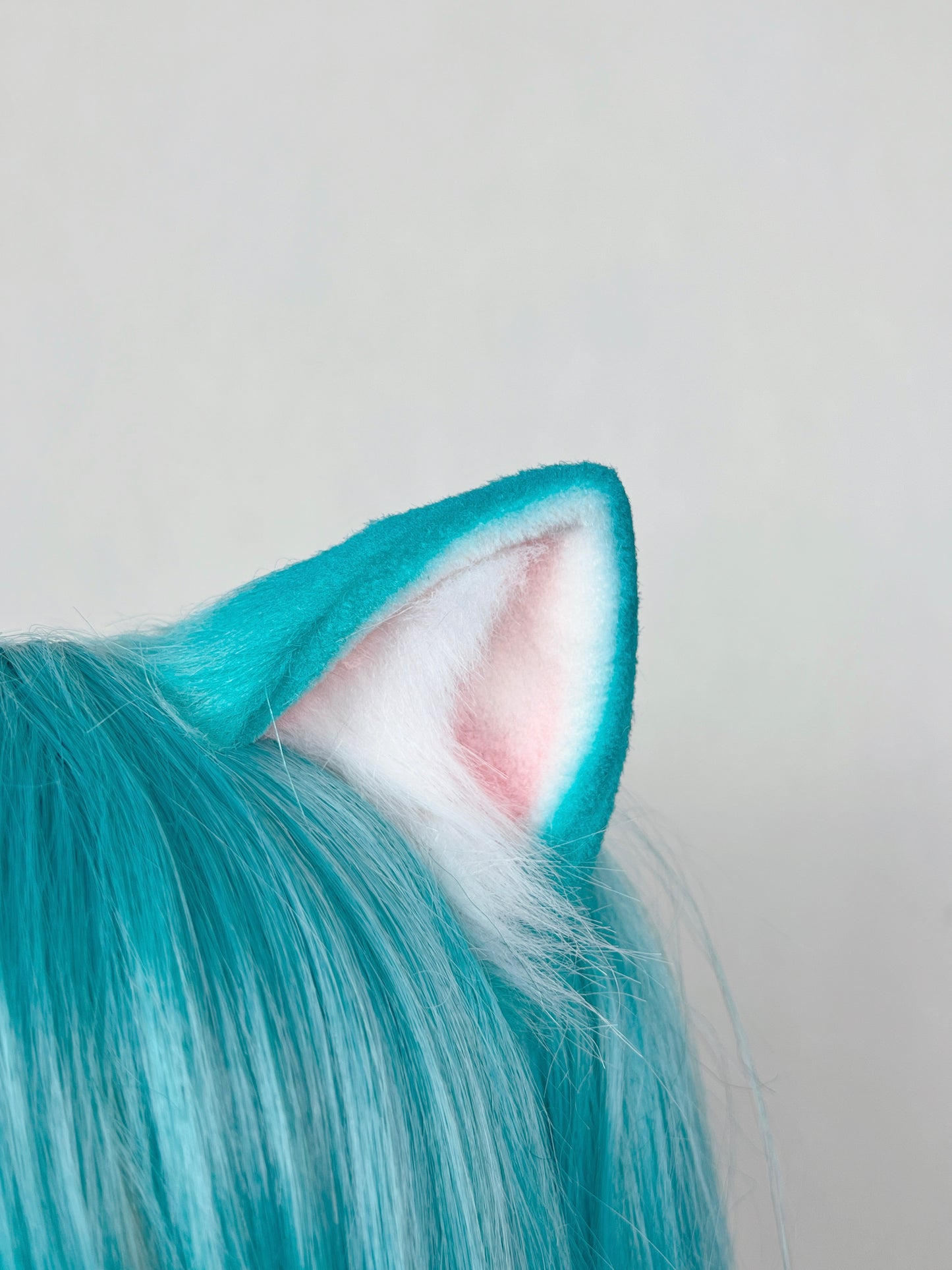 VOCALOID - Hatsune Miku Cat Girl Faux Fur Animal Ears Kemonomimi (Water Green Version)
