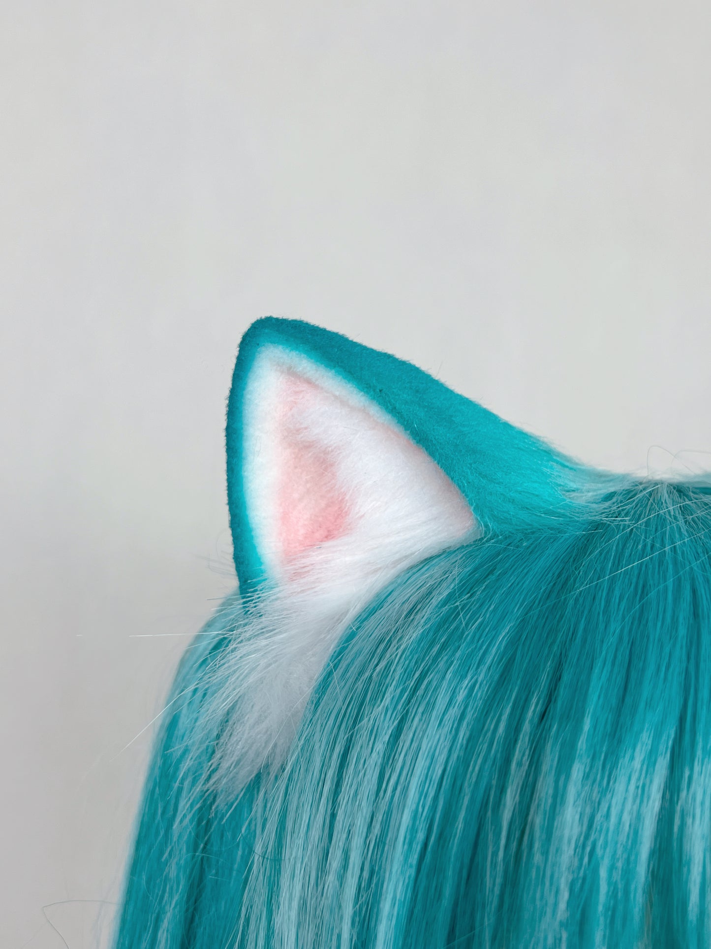 VOCALOID - Hatsune Miku Cat Girl Faux Fur Animal Ears Kemonomimi (Water Green Version)