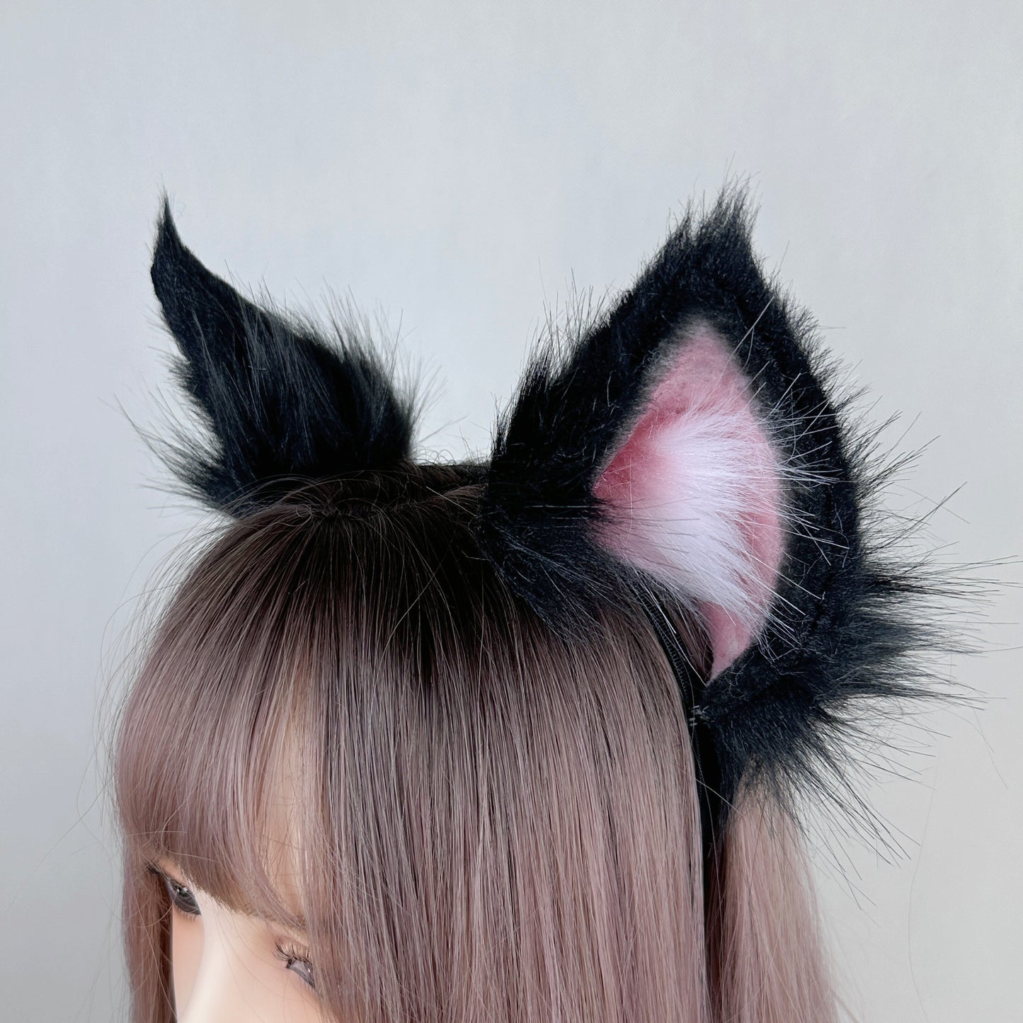 League of Legends - Default Ahri (Black) Faux Fur Animal Ears Kemonomimi