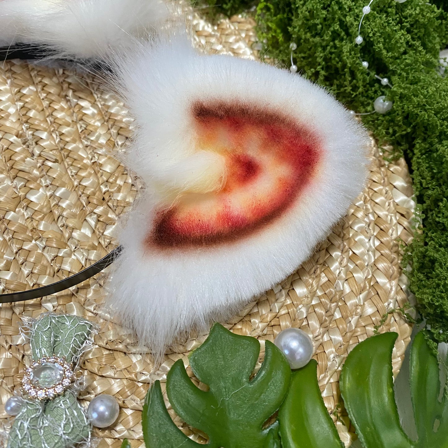 Ichigo the Strawberry Cat Faux Fur Animal Ears Kemonomimi